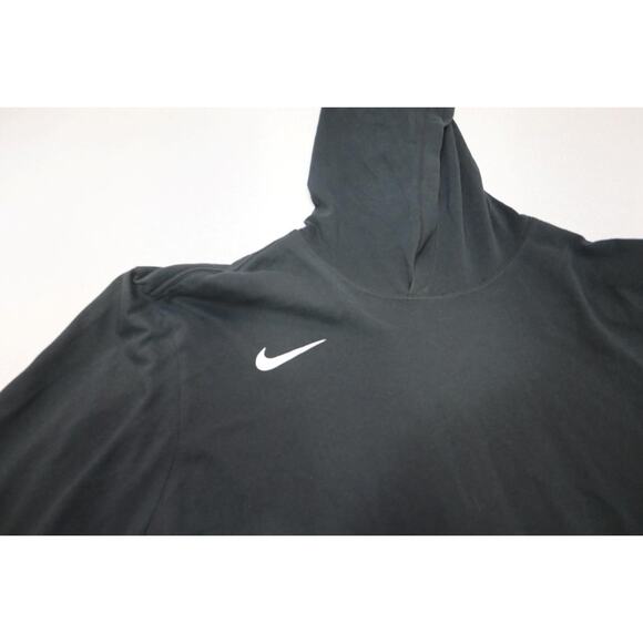 Nike Hoodie Dri Fit Thin Sweatshirt Athletic Cut Performance Black Mens Sz XL - Picture 8 of 10